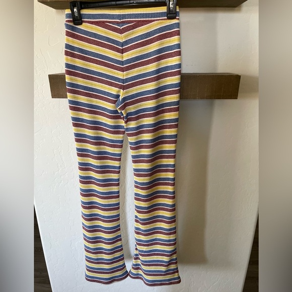 Zara| Beachy Knit Flare Pants in Neutral Stripes, Size Small, NWT•••Boho - Picture 5 of 14